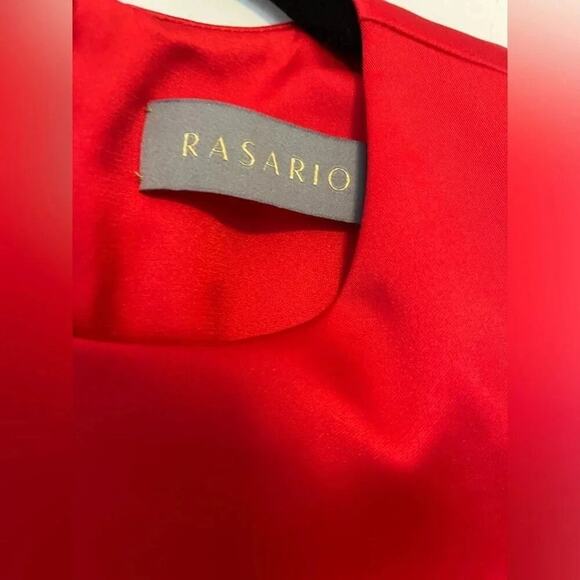 Rasario Satin Mermaid Fishtail Maxi Gown in Red Size IT40 NWT $2950 - Picture 5 of 13